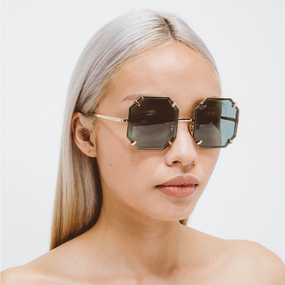 Dolce & Gabbana DG 2216 Green/Gold Sunglasses with Case and Dust Bag